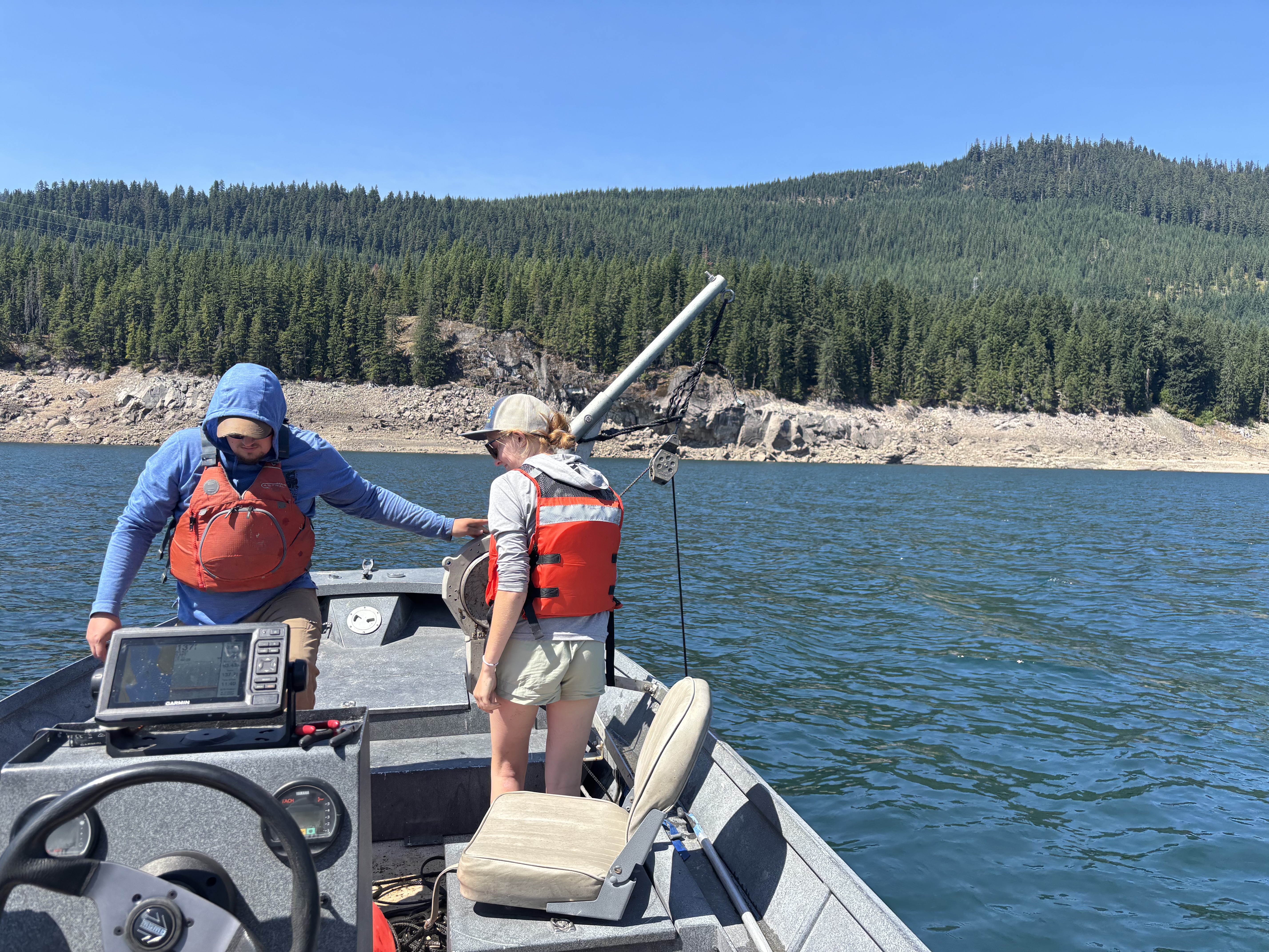Acoustic receivers in Keechelus Reservoir